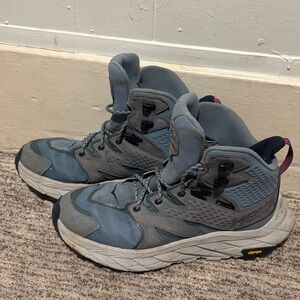 Gray and Black Hoka Anacapa Hiking Boots